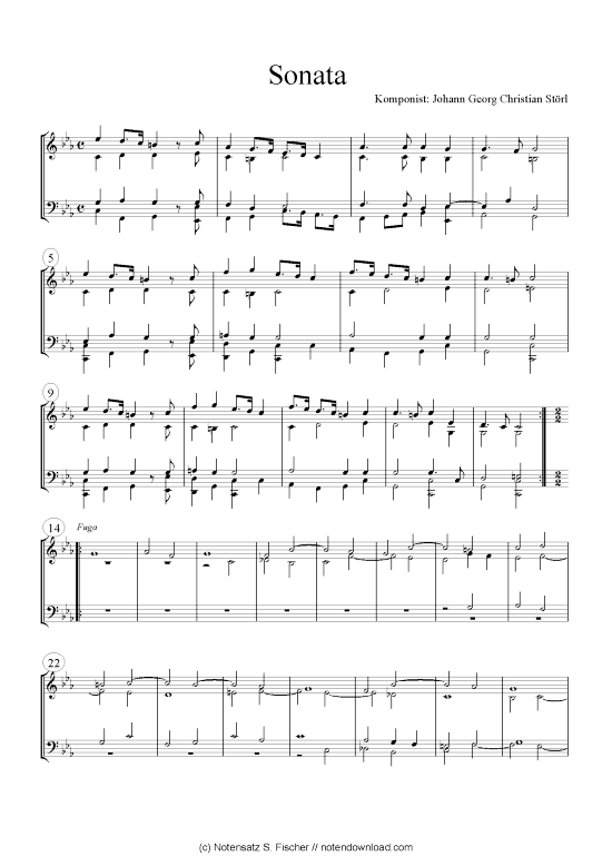 Produktbild zu: Sonata Johann Georg Christian Störl