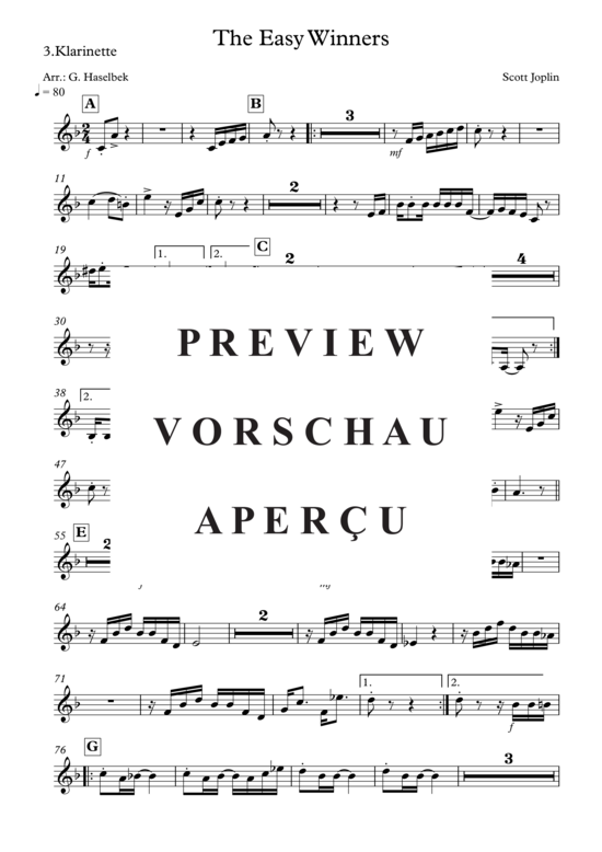 Produktgalerie: Seite 19 von 21 The Easy Winners , , (Concert Band)