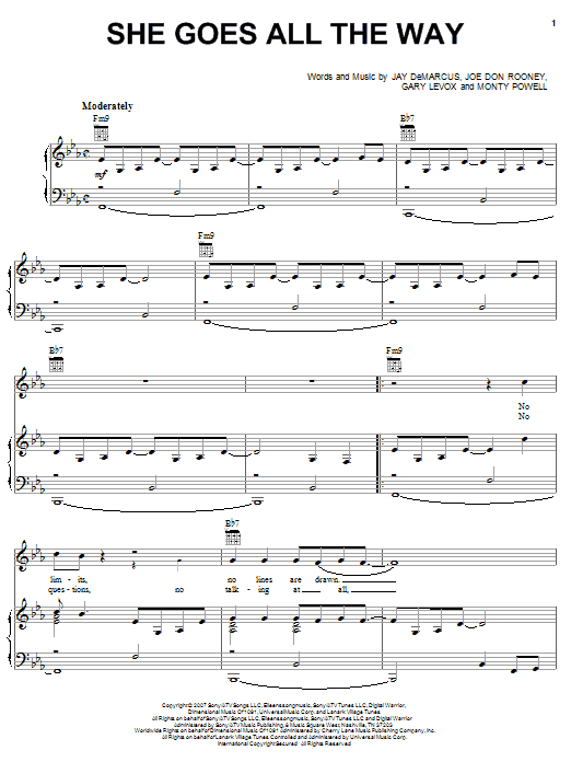Produktgalerie: Seite 1 von 1 She Goes All The Way, Rascal Flatts, Gesang, Gitarre, Klavier