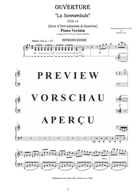 Produktgalerie: Seite 3 von 11 Ouverture and Cavatine from (La Sonnambula), , Klavier Solo