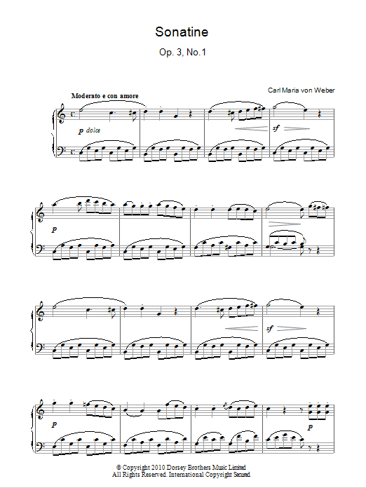 Product gallery: Page 1 of 1 Sonatine, Op. 3, No. 1, Carl Maria von Weber