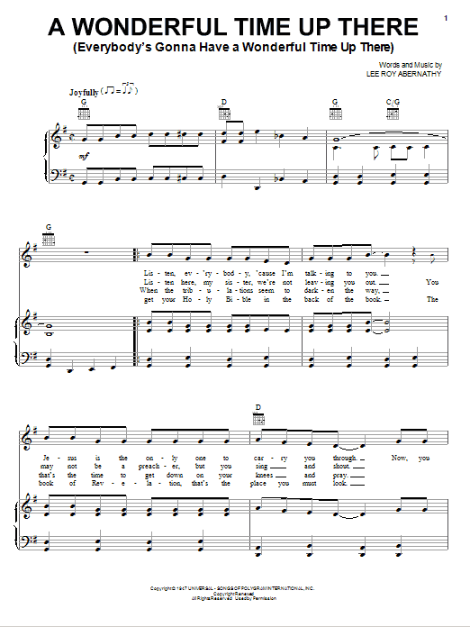 Produktbild zu: A Wonderful Time Up There (Everybody's Gonna Have A Wonderful Time Up There)