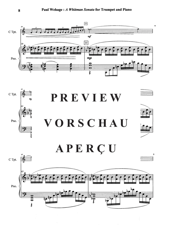 Produktgalerie: Seite 9 von 21 A Whitman Sonata , , (Trompete in B oder C + Klavier)