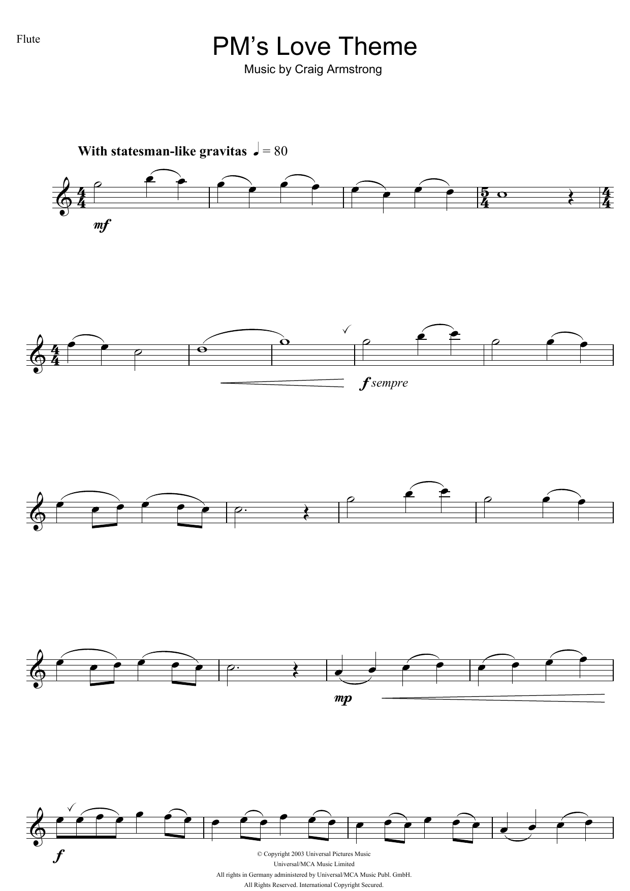 Product gallery: Page 1 of 1 P.M.'s Love Theme (from Love Actually), Craig Armstrong