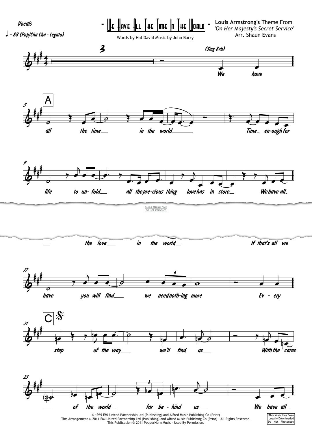 Product gallery: Page 1 of 1 We Have All The Time In The World, Louis Armstrong