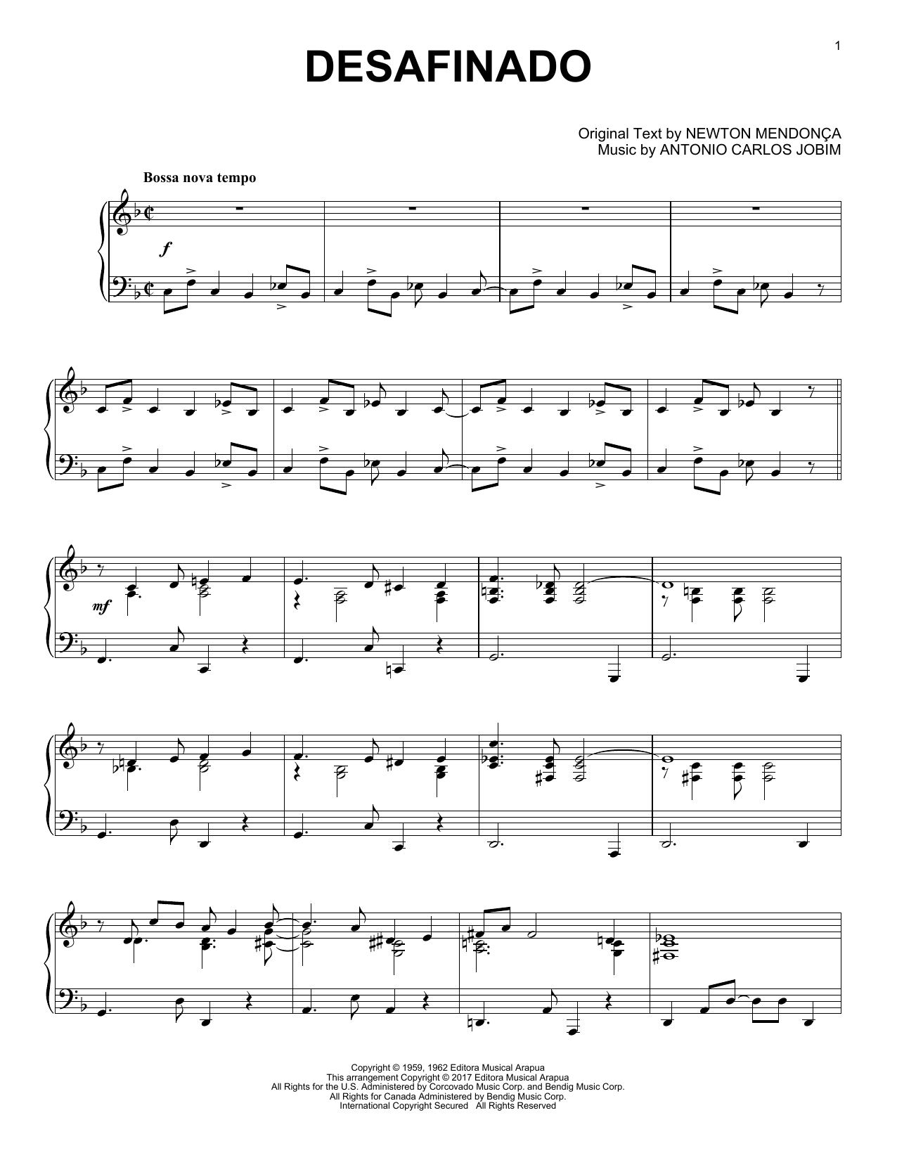 Product gallery: Page 1 of 1 Desafinado, Antonio Carlos Jobim