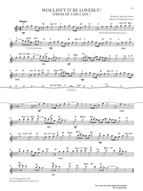 Product gallery: Page 1 of 1 Wouldn't It Be Loverly? (from 'My Fair Lady'), Frederick Loewe