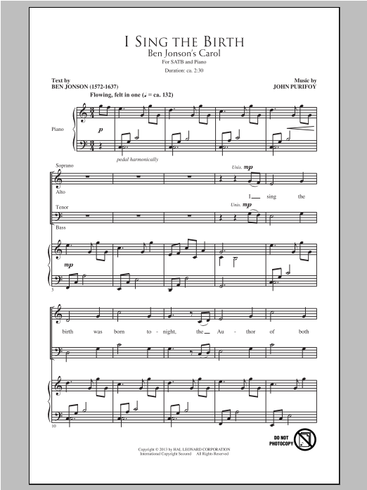 Produktbild zu: I Sing The Birth