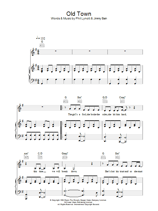 Produktgalerie: Seite 1 von 1 Old Town, The Corrs, Gesang, Gitarre, Klavier