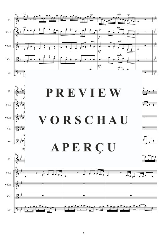 Produktgalerie: Seite 6 von 11 Concerto No.8 to 5 in F-Dur Op.5, , Querflöte Solo und Streicher Ensemble