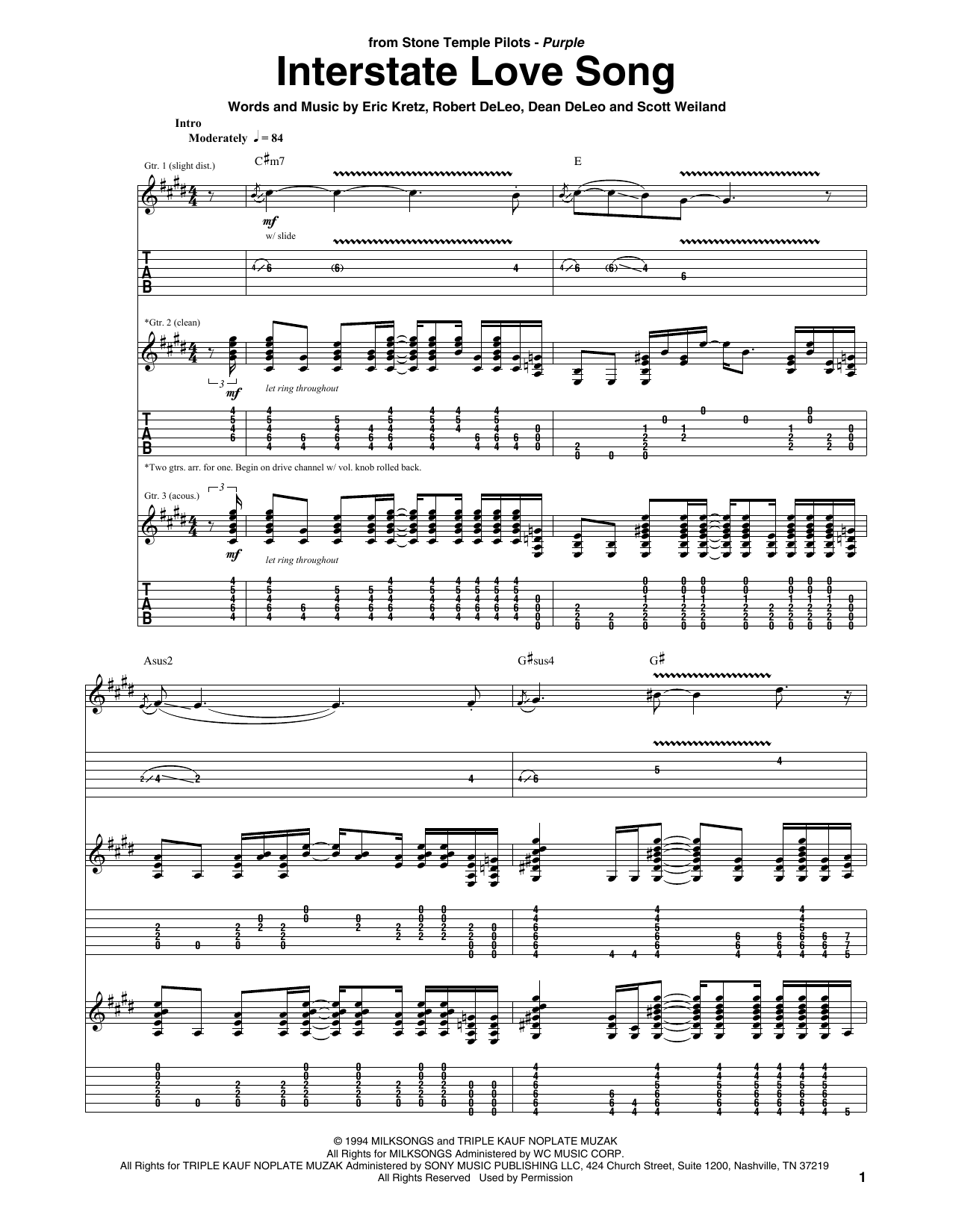 Product picture to: Interstate Love Song