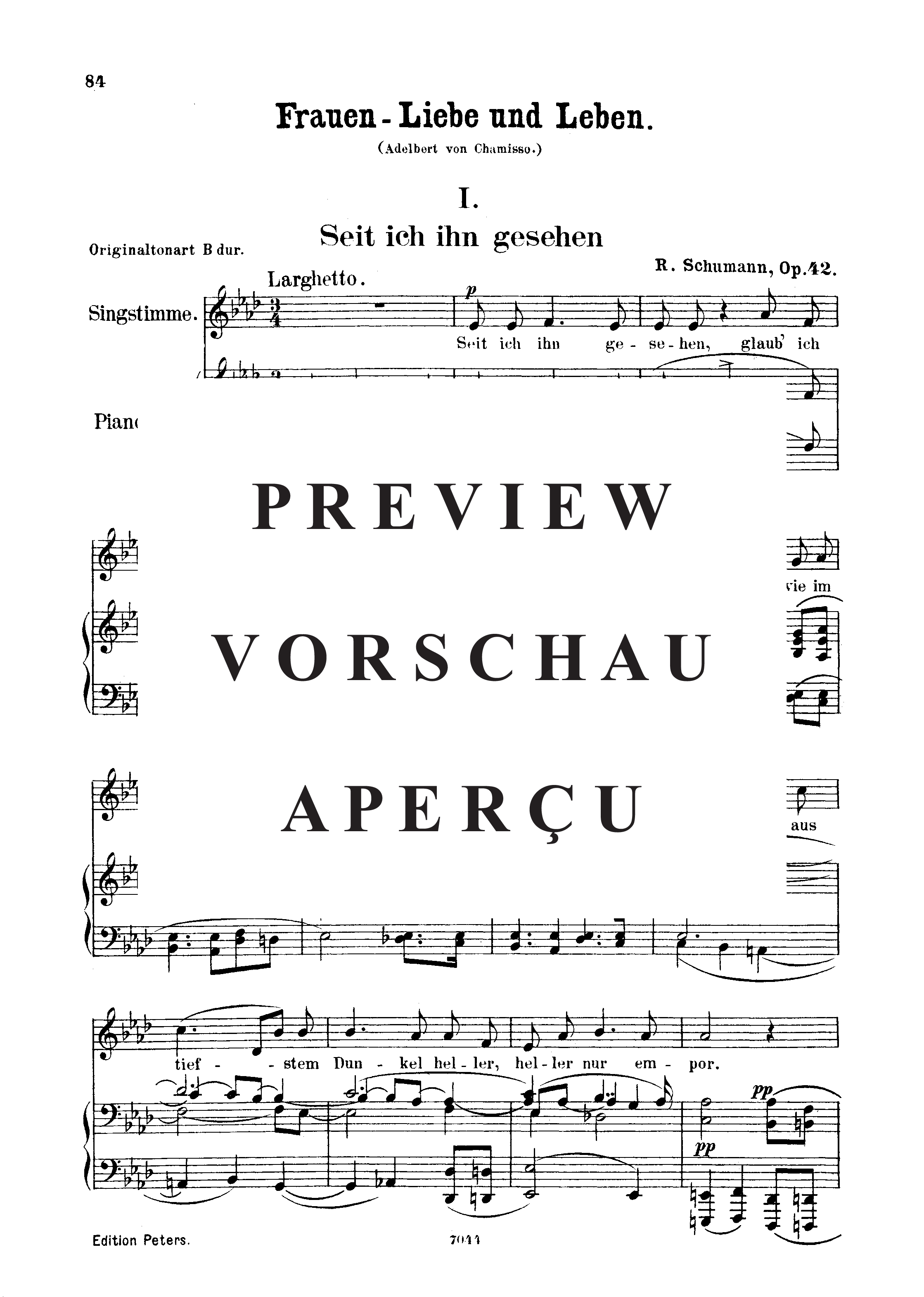 Product gallery: Page 2 of 3 Seit ich ihn gesehen, Op.42 No.1, , Low Voice and Piano