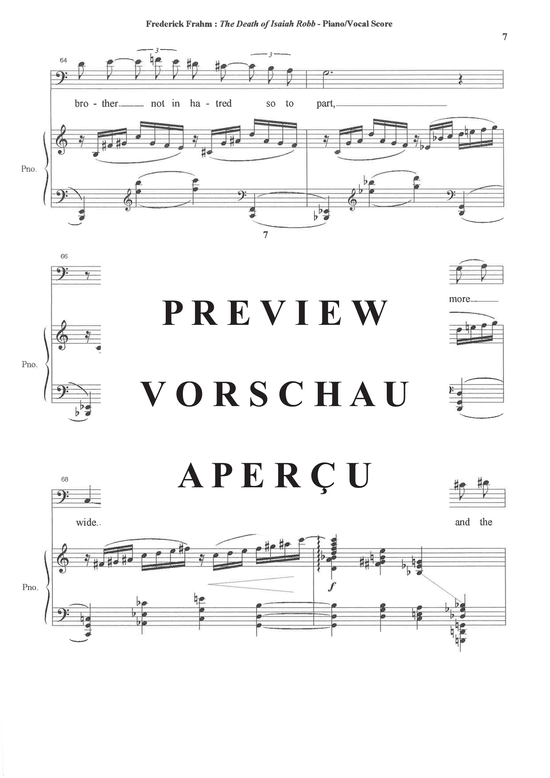 Product gallery: Page 18 of 21 The Death of Isiah Robb , , (mezzo soprano, baritone + male choir TBB + piano)