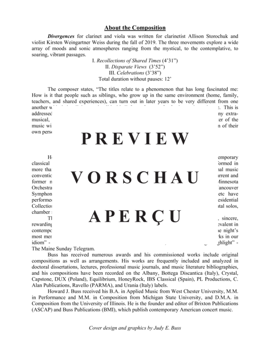 Product gallery: Page 3 of 21 Divergences , , (clarinet and viola)