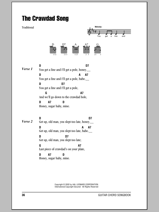 Produktgalerie: Seite 1 von 1 The Crawdad Song, Traditional, Gitarre