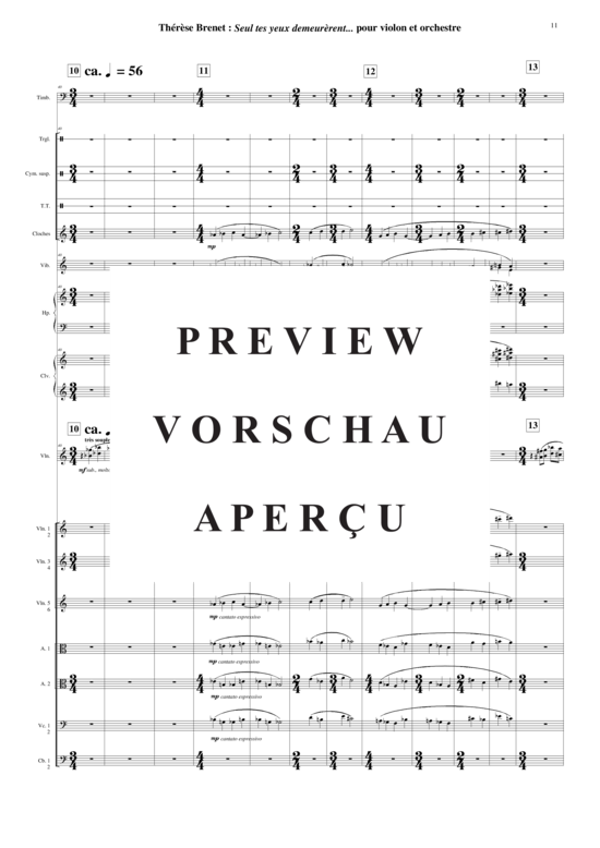 Product gallery: Page 11 of 21 Seul Tes Yeux Demeur&egrave rent , , (violin solo + orchestra) score only