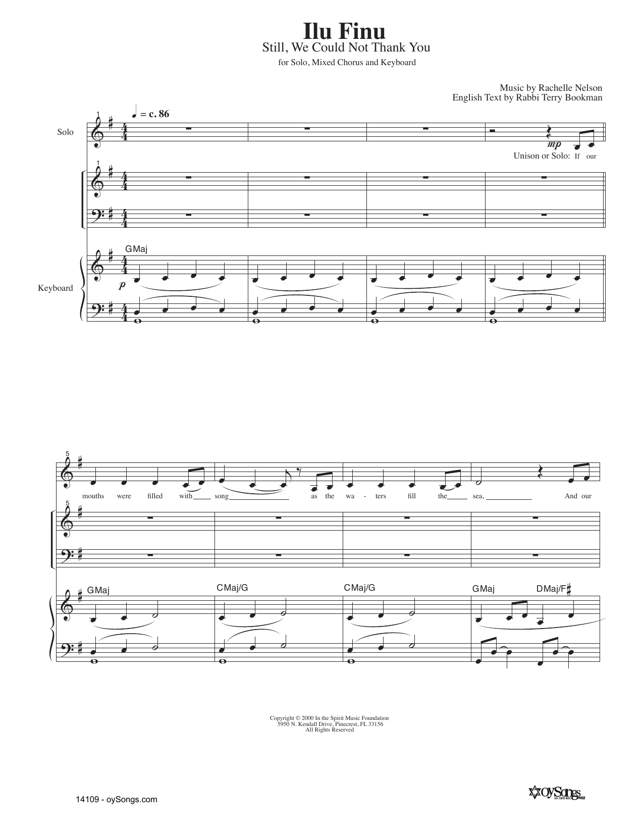 Produktgalerie: Seite 1 von 1 Ilu Finu, Rachelle Nelson, Chor
