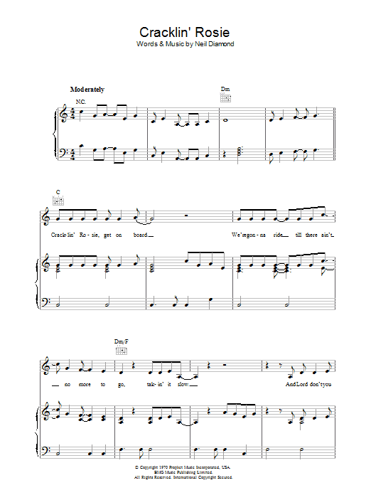 Produktgalerie: Seite 1 von 1 Cracklin' Rosie, Neil Diamond, Gesang, Gitarre, Klavier