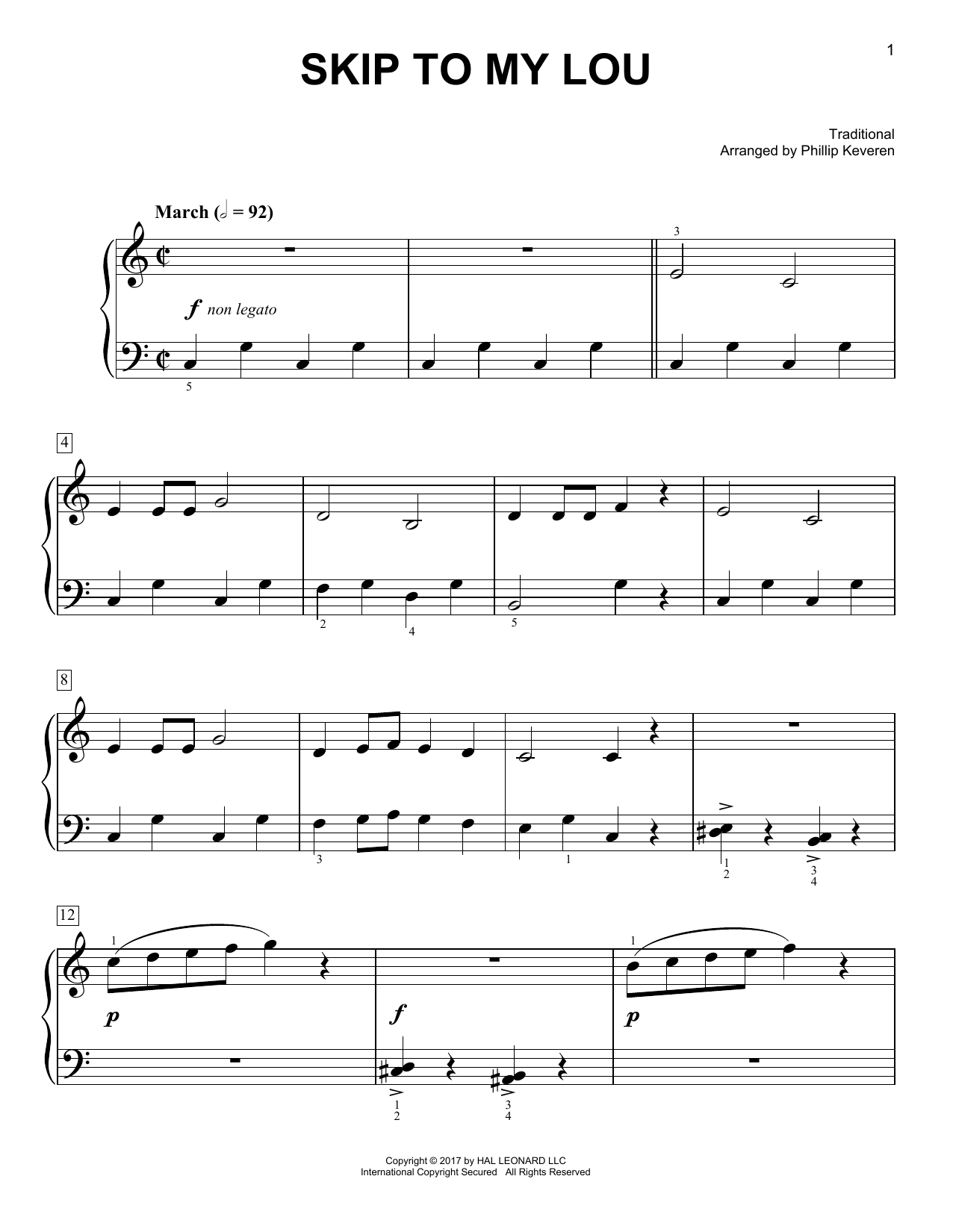 Product picture to: Skip To My Lou [Classical version] (arr. Phillip Keveren)