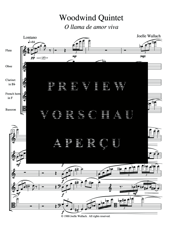Produktgalerie: Seite 5 von 11 Woodwind Quintet - O llama de amor viva, , (Holzbläser Quintett)
