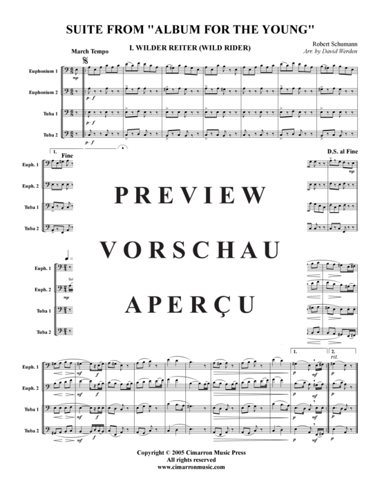 Product gallery: Page 2 of 17 Suite aus Album für die Jugend , , (Tuba Quartet: 2x Baritone, 2xTuba)