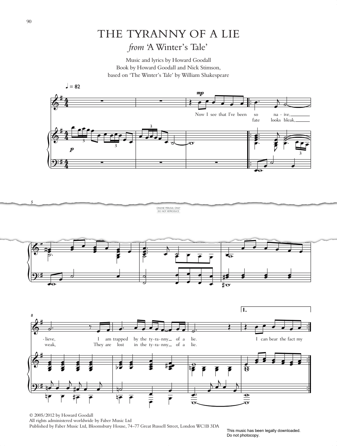 gallery: The Tyranny Of A Lie (from 'A Winter's Tale'), Howard Goodall