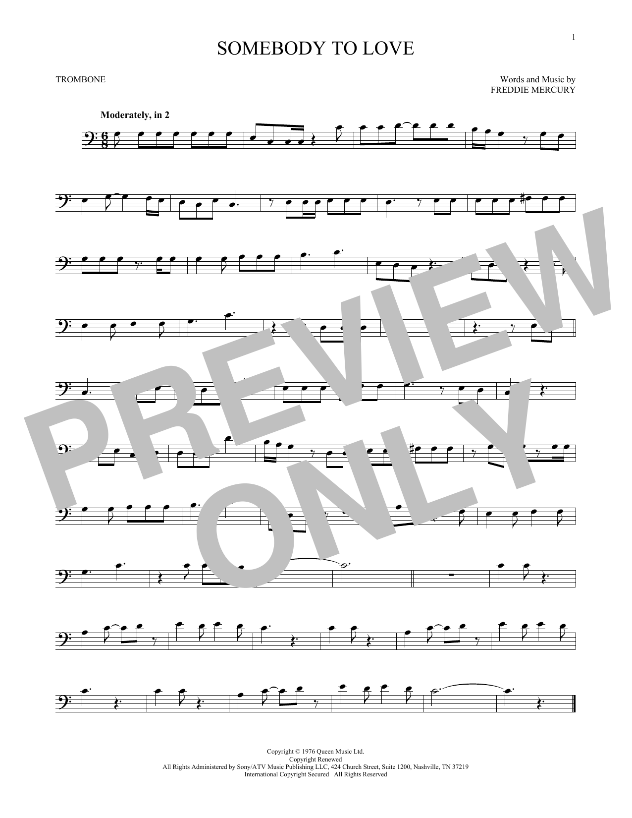 Product gallery: Page 1 of 1 Somebody To Love, Queen