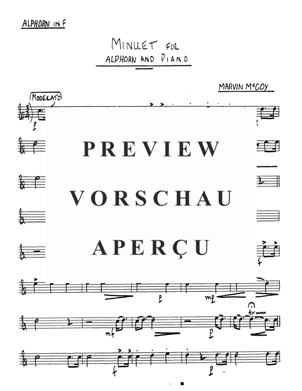 Produktgalerie: Seite 6 von 7 Minuet, , Alphorn in F und Klavier
