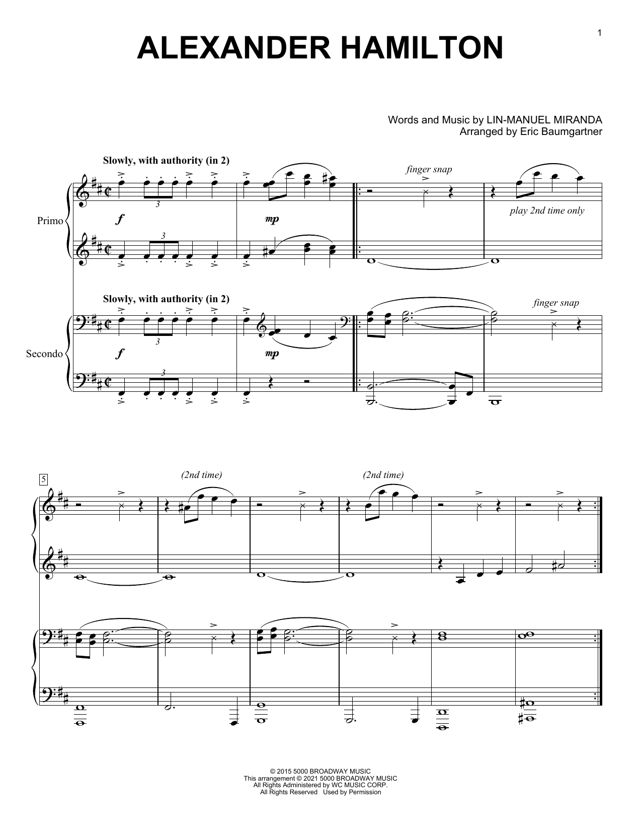 Produktbild zu: Alexander Hamilton (from Hamilton) (arr. Eric Baumgartner)
