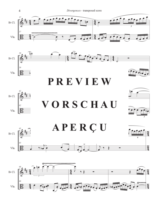 Product gallery: Page 8 of 21 Divergences , , (clarinet and viola)
