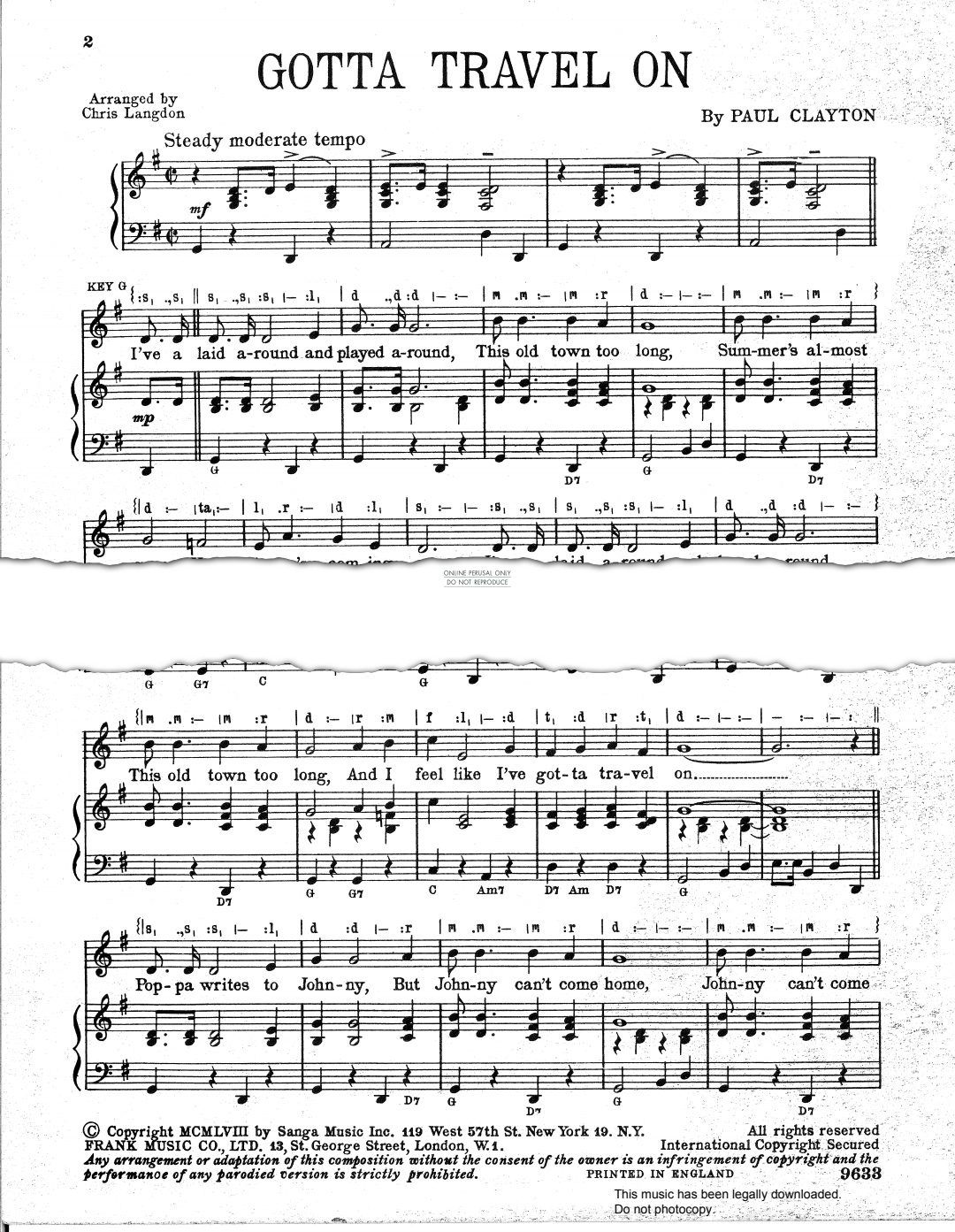 Product gallery: Page 1 of 1 Gotta Travel On, Billy Grammer