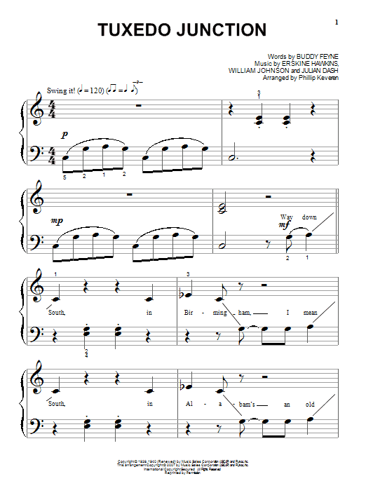 Produktgalerie: Seite 1 von 1 Tuxedo Junction (arr. Phillip Keveren), Glenn Miller, Klavier