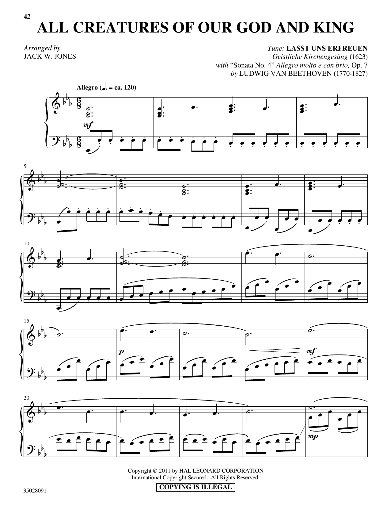 Product picture to: All Creatures Of Our God And King (with "Sonata No. 4, Op. 7")