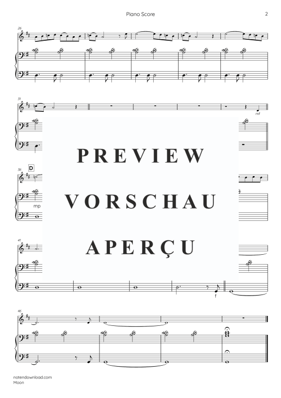 Produktgalerie: Seite 11 von 11 Moon, , Horn in F und Klavier - E-Bass und Drum Set optional