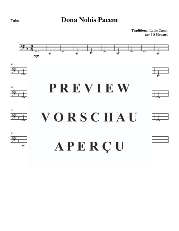 Produktgalerie: Seite 11 von 11 Dona Nobis Pacem - Kanon 16. Jahrhundert, , Blechbläser Sextett