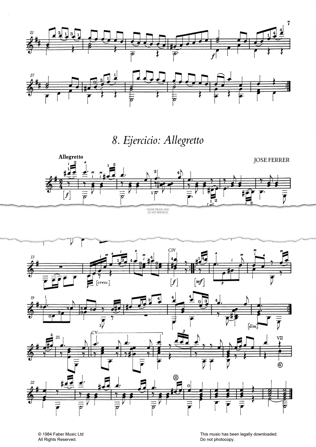 Produktbild zu: Ejercicio: Allegretto