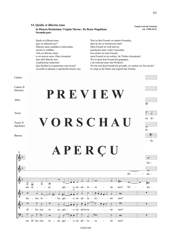 Produktgalerie: Seite 7 von 11 Vadam et circuibo / Qualis est dilectus tuus, , Gemischter Chor 6-stimmig