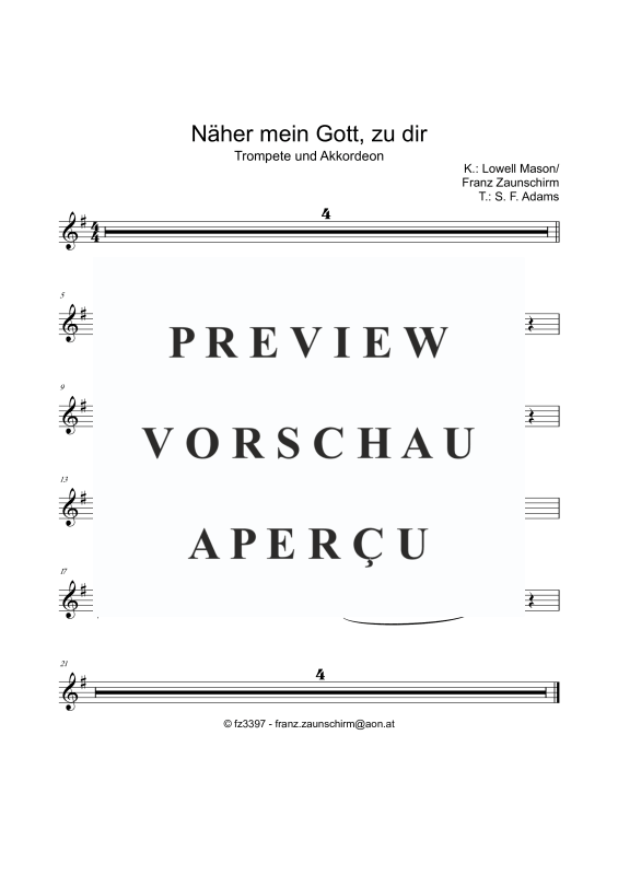Produktgalerie: Seite 5 von 7 Näher mein Gott zu dir, , Trompete und Akkordeon
