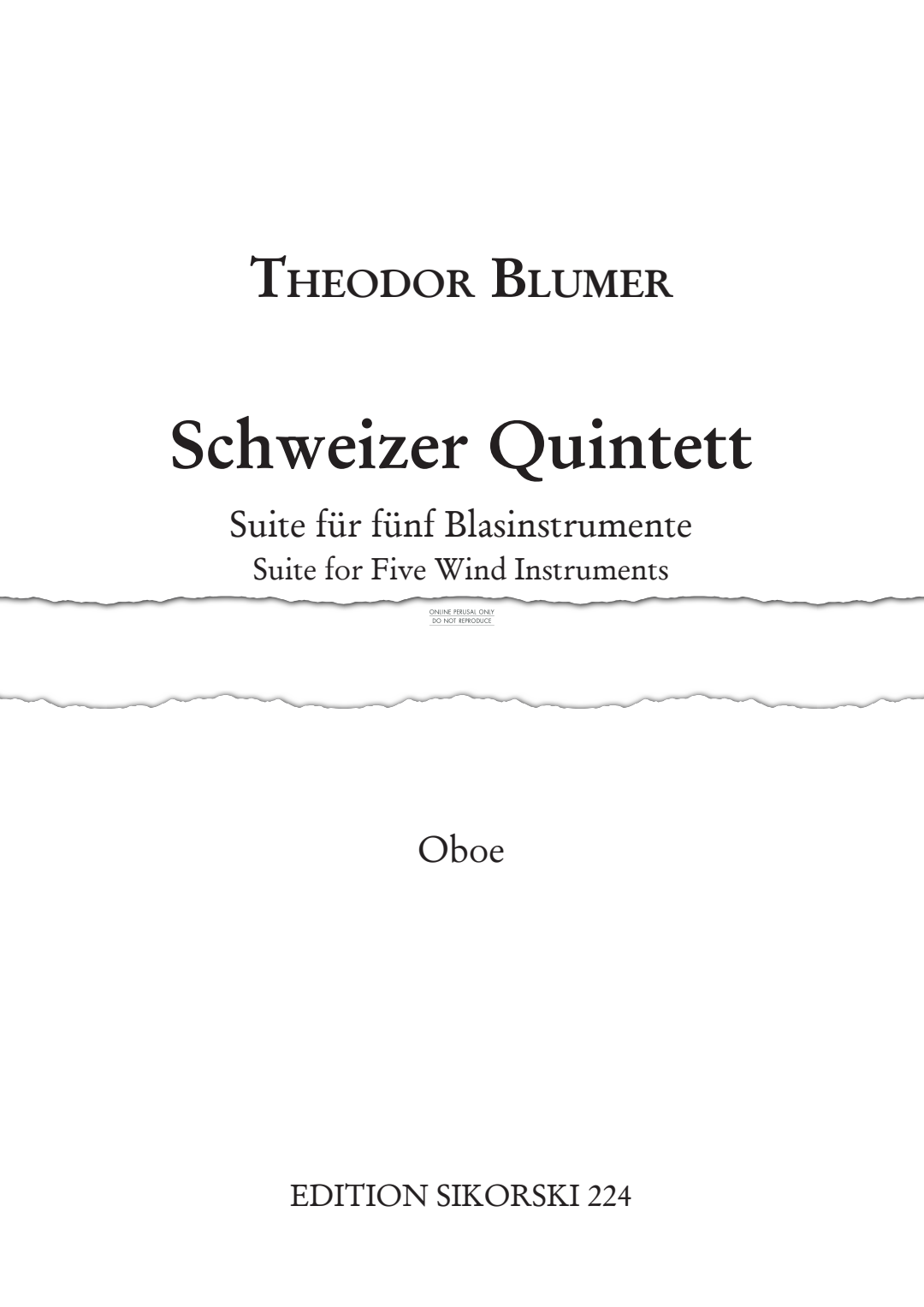 Product picture to: Schweizer Quintett [Swiss Quintet]