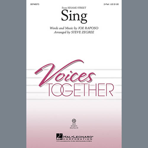 cover: Sing (from Sesame Street) (arr. Steve Zegree), Joe Raposo, Chor