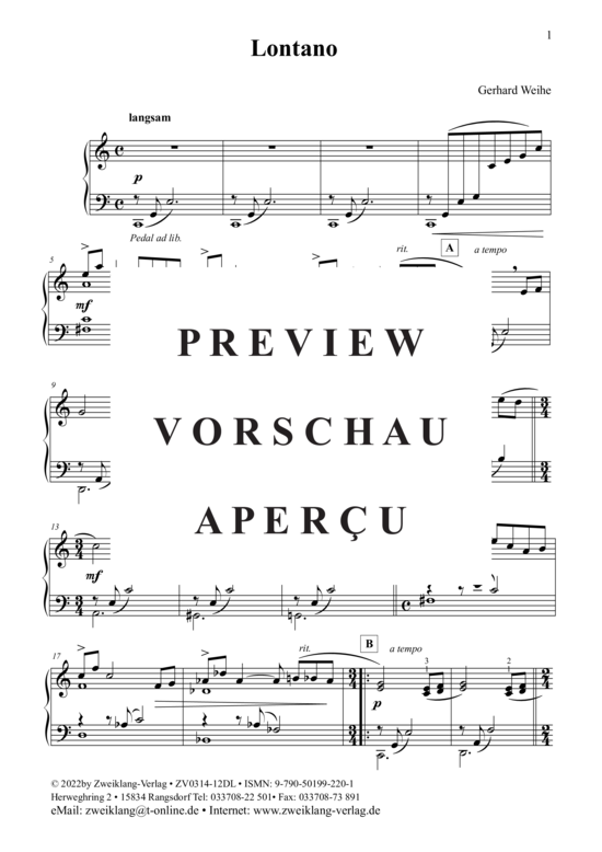 gallery: Lontano , Weihe, Gerhard, Klavier Solo