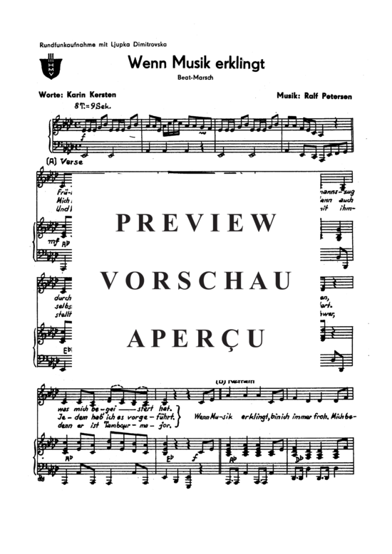 Product gallery: Page 4 of 4 Wenn Musik erklingt , , Piano and Voice