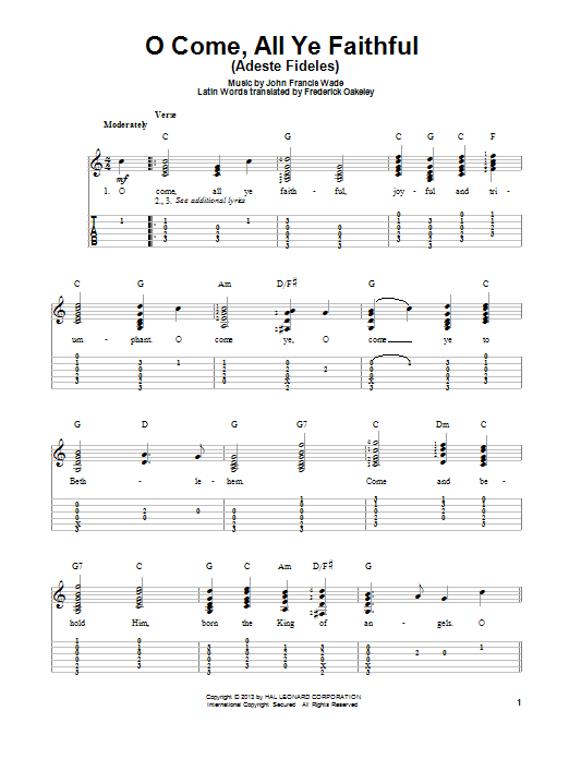 Product gallery: Page 1 of 1 O Come, All Ye Faithful (Adeste Fideles), John Francis Wade