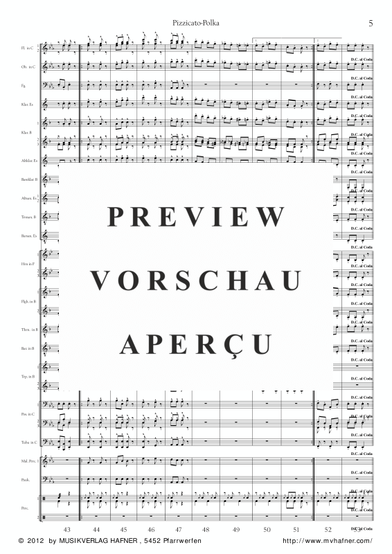 Product gallery: Page 10 of 11 Pizzicato-Polka, , (large wind orchestra)