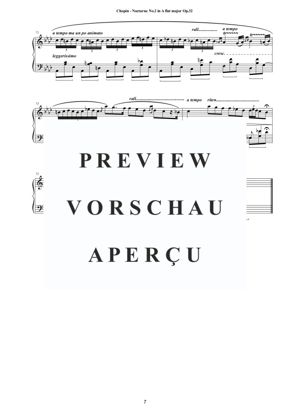 Produktgalerie: Seite 8 von 8 Nocturne Nr. 2 As-Dur op. 32, , Klavier Solo
