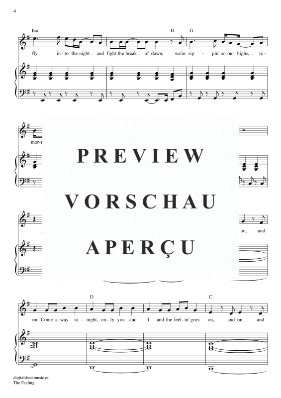 Product gallery: Page 5 of 7 The Feeling, Frequencies, Lost, Voice with Piano Accompaniment