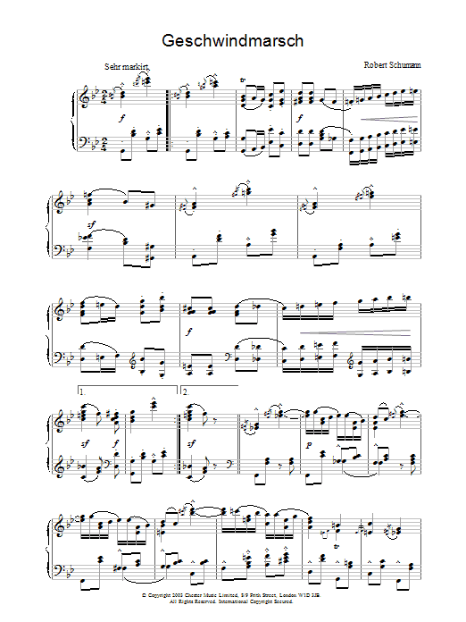 Product gallery: Page 1 of 1 Geschwindmarsch, Robert Schumann