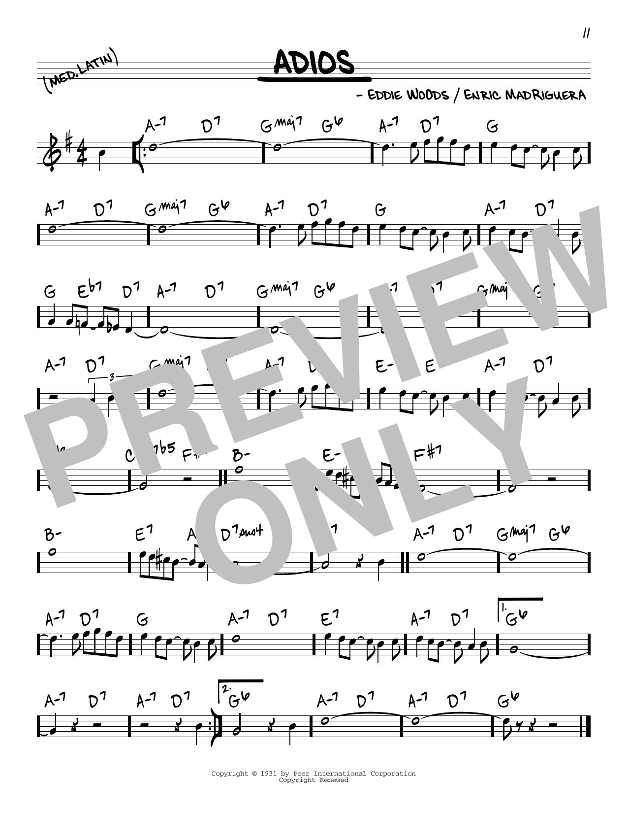 Product picture to:  Adios - Enric Madriguera