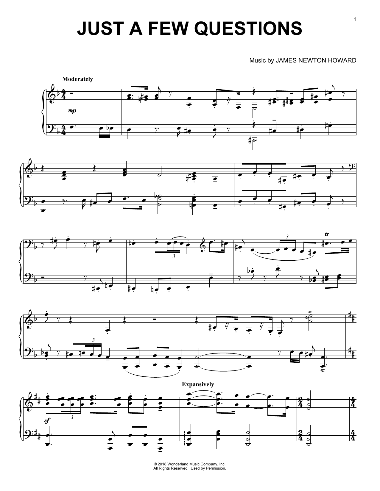 Produktbild zu: Just A Few Questions (from The Nutcracker and The Four Realms)