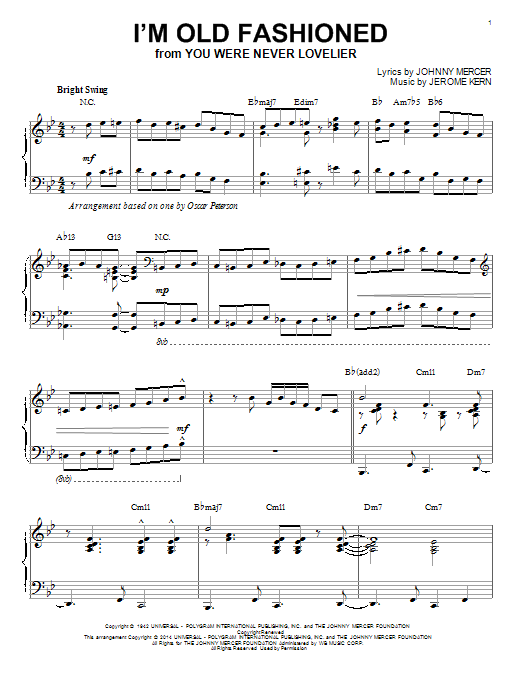 Produktbild zu: I'm Old Fashioned [Jazz version] (arr. Brent Edstrom)